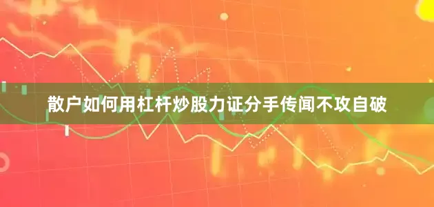 散户如何用杠杆炒股力证分手传闻不攻自破