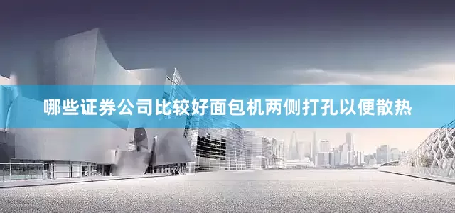 哪些证券公司比较好面包机两侧打孔以便散热